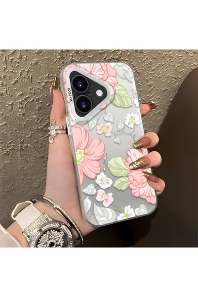 CHICASELUX متوافق مع هاتف iPhone 16، طباعة أنيقة مقاومة للصدمات باللون الوردي...