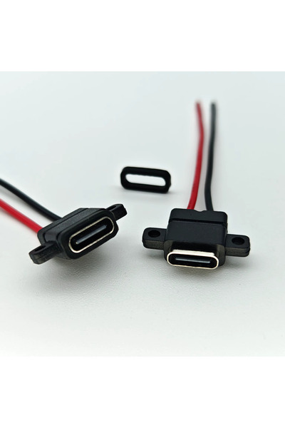 SONREYON 1 Adet 2 Pin Type-c Kablolu Konnektör ( şarj giriş soketi )
