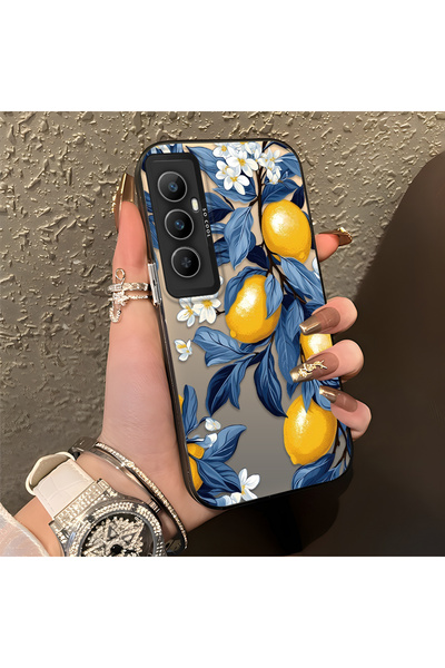 CHICASELUX Realme C65 4G متوافق مع اللون الأصفر والليموني والأزرق والأبيض وحم...