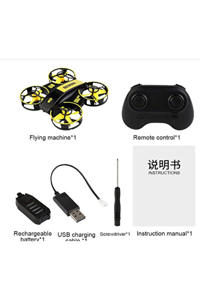 zerzembe Geliştirilmiş Mini Drone, Çocuklar ve Yeni Başlayanlar İçin Bile Kolay Uçurulabilir, Otomatik Hover Özelliği, Başsız Mod, Pil ve Uzaktan Kumandalı RC Helikopter