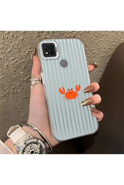 CHICASELUX رسومات كرتونية بسيطة مخططة متوافقة مع Redmi 9C/10A على شكل سرطان ا...
