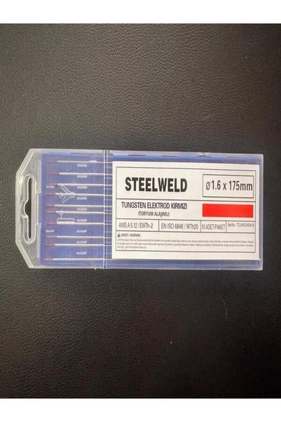 STEEL WELD 1,6x175 mm TUNGSTEN ELEKTROD KIRMIZI ( 10'lu pkt )