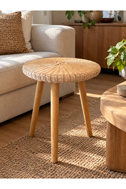 Rattan Hasır El Yapımı Sehpa