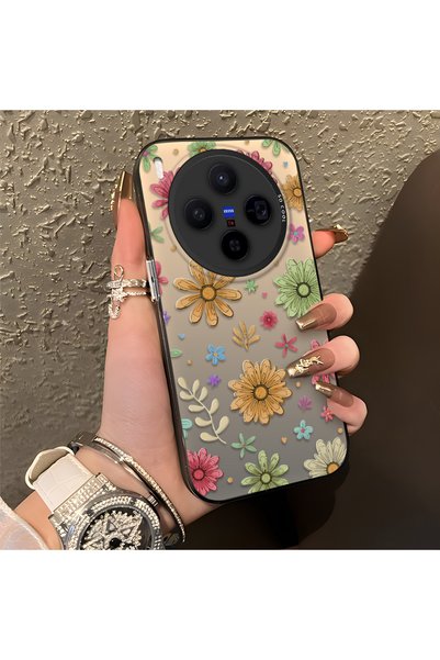 CHICASELUX متوافق مع Vivo X300، طباعة زهور ملونة متعددة الألوان على شكل نباتا...