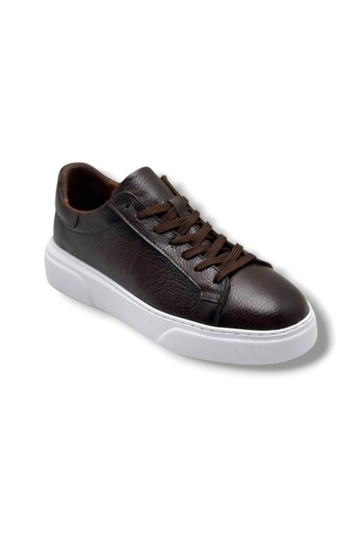 beraat Brt Lf-050-26 Genuine Print Leather Anatomical Men's Sneaker Brown White