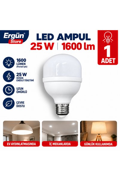Ergün Store Torch Led Ampul E27 25w 1600lm 1 Adet Beyaz
