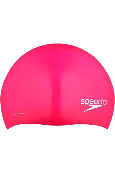SPEEDO قبعة سباحة من السيليكون للشعر الطويل