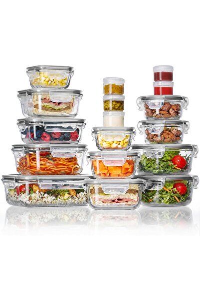 Generic Vtopmart 6Pack Glass Containers Set for Food Storage, BPA Free
