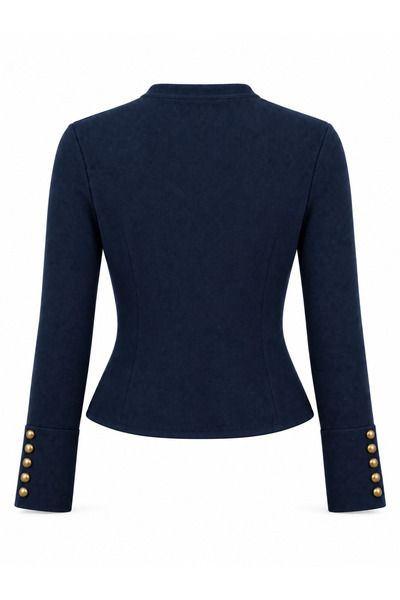 VERYMODA Napolyon Model Gold Düğmeli Triko Bluz