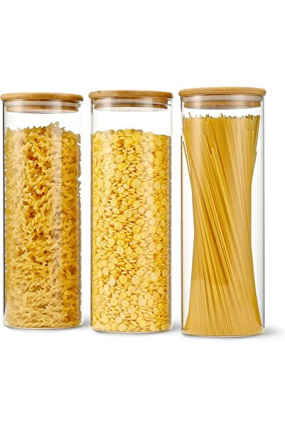 Generic HOME ZONE Pack of 9 - Clear Round Glass Food Storage Container with S...