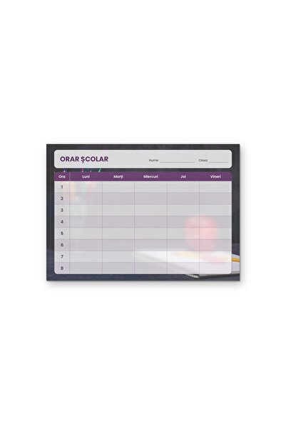 OEM Orar Școlar Caiet și Creioane, Luni-Vineri 8 Ore, Carton 250g, A4 Landscape