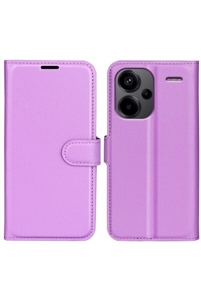 OEM Θήκη Πορτοφόλι με Βάση (Δερμάτινη Υφή) για Xiaomi Redmi Note 13 Pro+ 5G -...