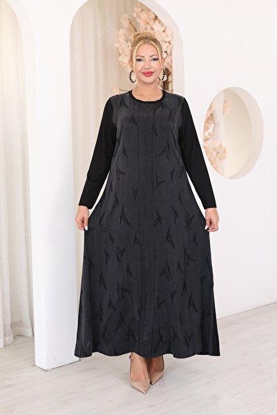 Siyezen Plus Size Modal Fabric Stone Dress
