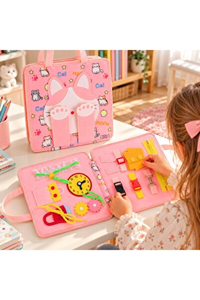 DD SHOP Quiet book text activitati pisica - Jucarii Educative