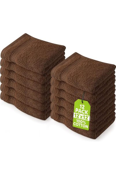Utopia Towels - Premium Washcloths Set (12 x 12 Inches, Electric Blue) - 600 ...