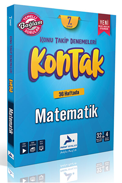 paraf yayınları 7. Sınıf Maarif Model KONTAK Matematik 36 Hafta Konu Takip De...