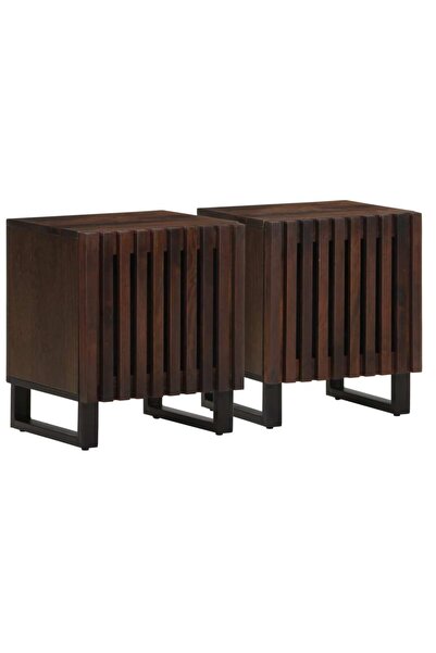 Syfax Κομοδίνα, 2 τεμ., 40x34x46 εκ., μασίφ ξύλο ακακίας