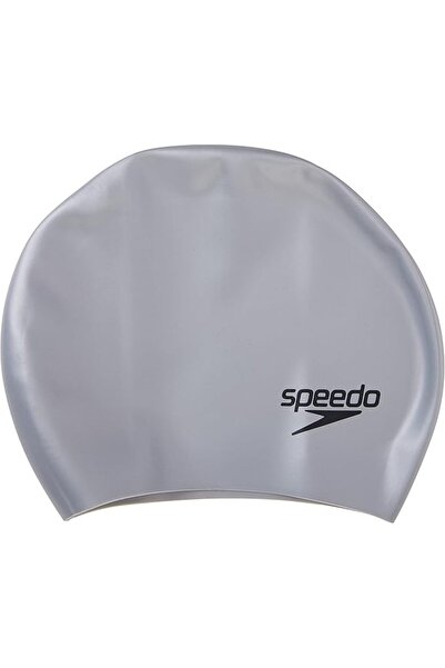 SPEEDO قبعة سباحة من السيليكون للشعر الطويل