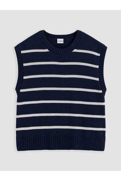 LC Waikiki Striped Girls' Knitwear Sweater