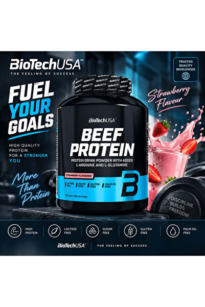 Biotech BiotechUSA Beef Protein 1,8 kg - Strawberry