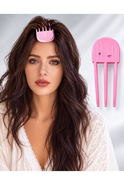 Marchen Collection Kadın Saç Kökü Kabartıcı Hacim Tarağı Küçük Boy Pembe 3 Dişli