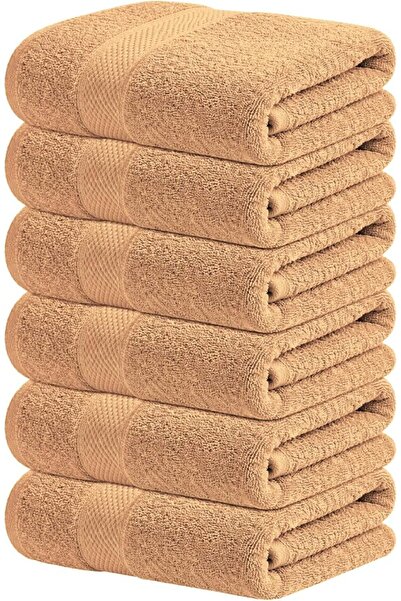 Infinitee Xclusives Premium White Hand Towels - Pack of 6, 40cm x 70cm Bathro...
