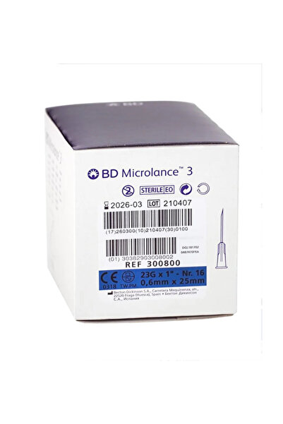 Bd 23g X 25mm İğne 100lük Paketlerde