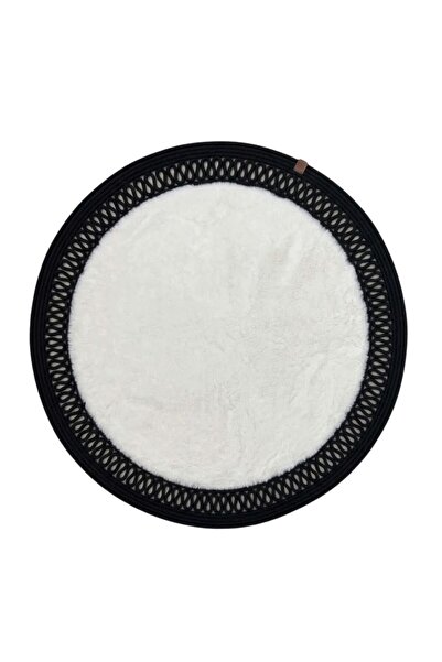 Comfort Craft Στρογγυλό βελούδινο χαλάκι με μοτίβο από γιούτα της σειράς Moon...