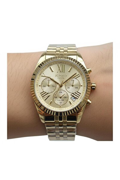 JG. Polo Club Jpc.1025 B01737M.4 5.990 Gold Steel Dial Women Wrist Watch