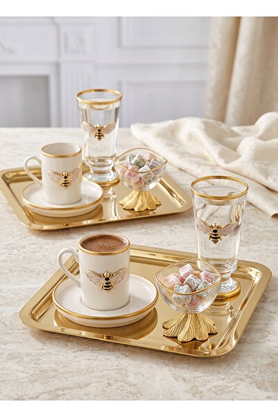 REGNA HOME Fine Living 10 Piece Catering Set for 2 People with Bee Tray