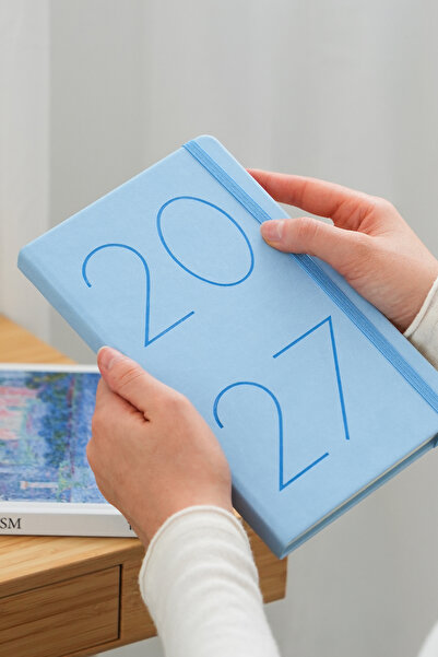 Matt Notebook 2027 Yılı 13x21 cm Günlük Ajanda Mavi