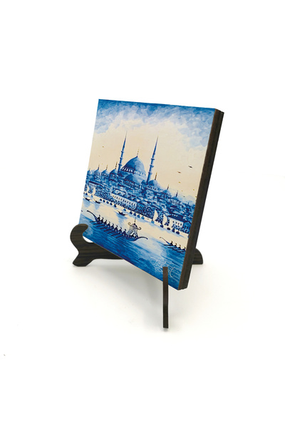 Sadrazam Eminönü New Mosque Printed Wooden Tabletop 10X10 Krt-42