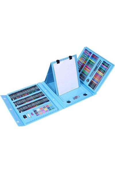Generic Art Sets Art Supplies 208-Piece Double Sided Trifold Easel Art Set Pi...