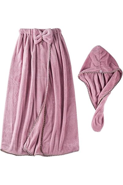GENERAL Bath Wrap for Women - Adjustable Soft Body Wraps Dress with Hair Towe...