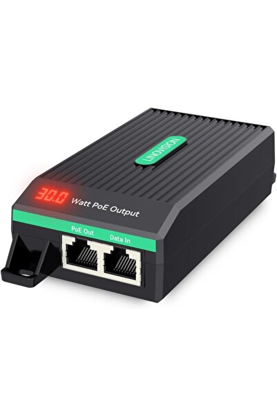 Generic محول طاقة عبر الإيثرنت PoE++ بقوة 60 واط مع شاشة LED لعرض مستوى الطاق...