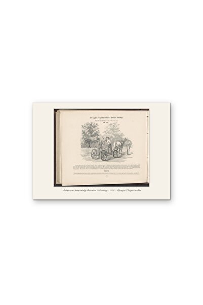 OEM Poster Carton 250g A4, Ilustratie Antica Pompa Alama din 1896, Arhiva Ist...