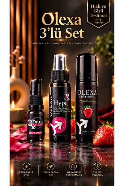 OLX 3’lü Set Kadın istek & Erkek Uzun süre & Kayganlaştırıcı Jel