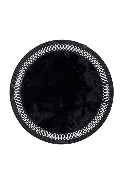 Comfort Craft Στρογγυλό βελούδινο χαλάκι με μοτίβο από γιούτα της σειράς Moon...