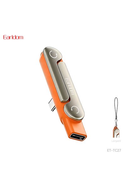 Earldom TC27 240W Foldable Stand Adapter USB-C to USB-C Charging and Viewing ...