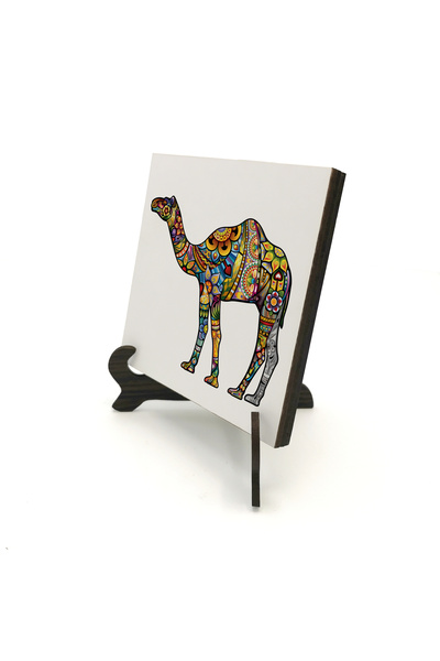 Sadrazam Camel Printed Wooden Tabletop