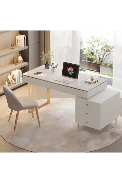kold concept ÇLM23056 Modern MDF 5 Çekmeceli Çalışma Masası