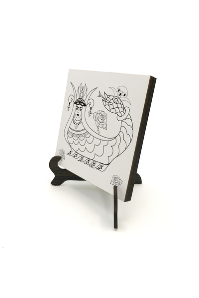 Sadrazam Şahmeran (Colorless) Printed Wooden Tabletop 10X10 1G-Ş4B