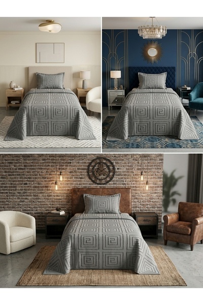 miar home perde tekstil Κάλυμμα κρεβατιού Premium Royal Model με ανάγλυφη υφή...