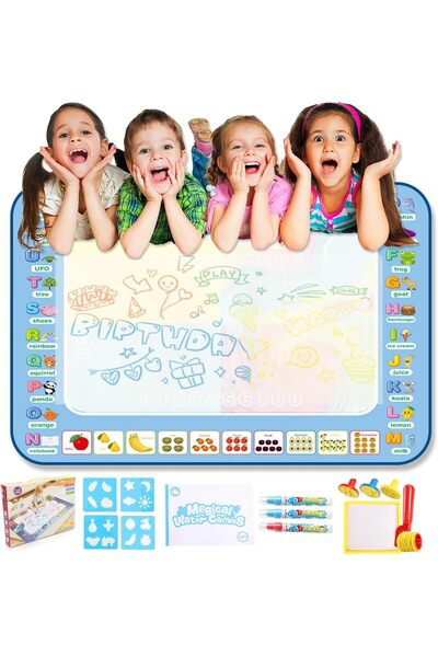 Generic 14PCS Aqua Magic Doodle Mat, Colorful Educational Water Drawing Doodl...