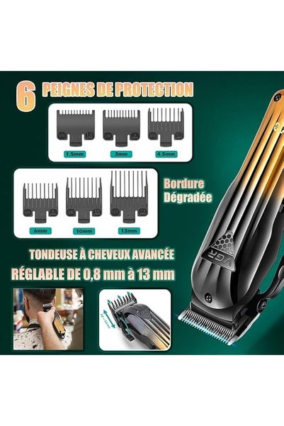 VGR Professional 644 Hair Beard Trimmer for Men Cordless Rechargeable Hair Cutting Kit with Display Screen
