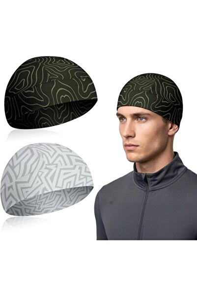 TERRIFI 2 Pieces Breathable Mesh Running Caps,Cooling Skull Cap Moisture Wick...