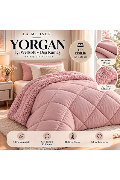 LA MEHSER İçi Welsoft Dışı Kumaş Yumoş Tek Kişilik Yorgan