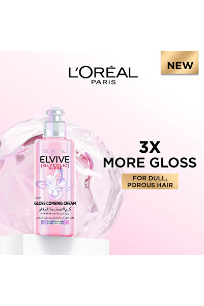 L'Oreal Paris لوريال باريس إلفيف جليكوليك غلوس كريم تمشيط الشعر، يترك على الش...