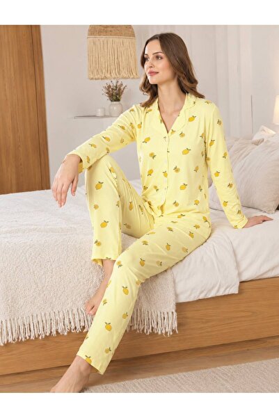 LİMON DESEN PİJAMA TAKIMI