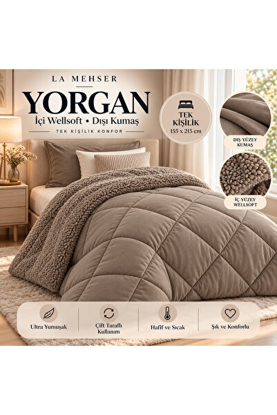 LA MEHSER İçi Welsoft Dışı Kumaş Yumoş Tek Kişilik Yorgan